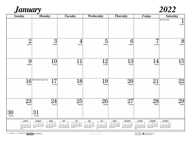 Image for House of Doolittle Desk Pad Refill, January to December 2022 from School Specialty